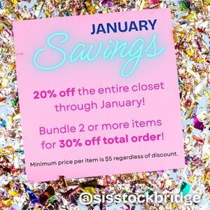 January Discount - Time to Save!